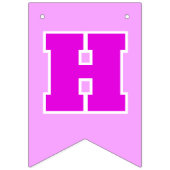 Schattige ROZE Verjaardag Vlaggetjes (Eerste vlag)