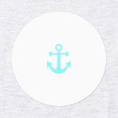 Schattige roze vlamingos, Baby walvis, anker Labels (Design 2)