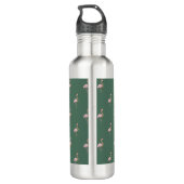 Schattige roze vlamJargon met Santa Hat, groen Waterfles (Achterkant)