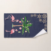 Schattige roze vlammen, palmknolvlokken bad handdoek (Handdoek)