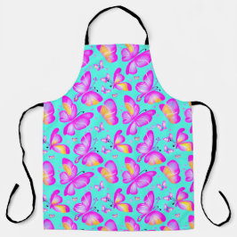 schattige roze vlinder schort