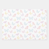 Schattige Roze Vlinderpatroon Custom Baby shower Inpakpapier Vel (Voorkant 2)