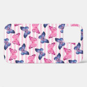 Schattige Roze Vlinders Case-Mate iPhone Case (Achterkant (horizontaal))