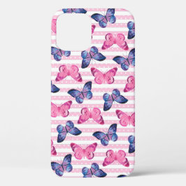 Schattige Roze Vlinders Case-Mate iPhone Case