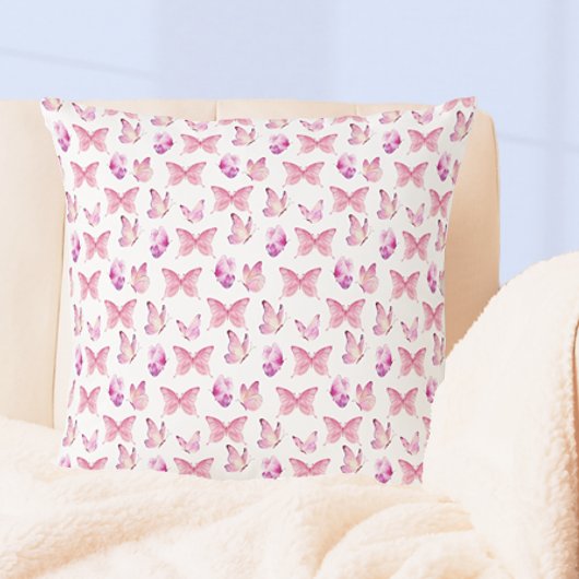Schattige roze vlinders Sierkussen