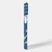 Schattige roze vogelblauw grijs gepersonaliseerd m Case-Mate iPhone case (Achterkant / Rechts)