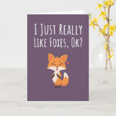 Schattige Roze Vos Kaarten Meisjes Voor Kinderen V (Gele Bloem)