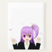 Schattige roze vrolijke Anime Meisje Japans 2025 Planner (Achterkant)