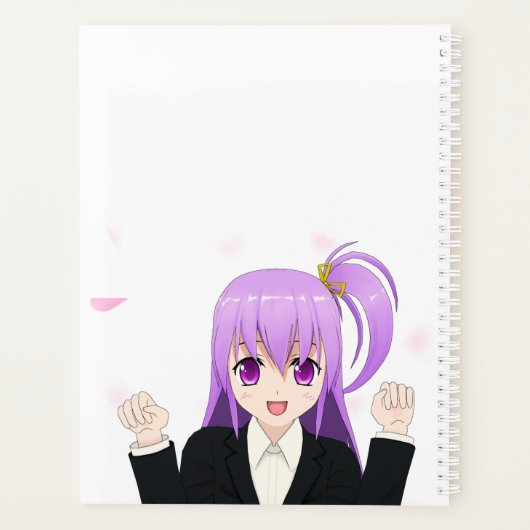 Schattige roze vrolijke Anime Meisje Japans 2025 Planner (Achterkant)