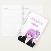 Schattige roze vrolijke Anime Meisje Japans 2025 Planner (Display)