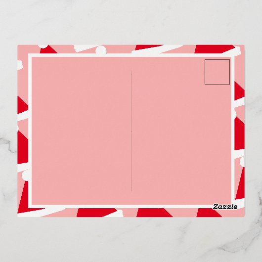 Schattige Roze Vrolijke Feestdagen Kerstgroet (Achterkant)