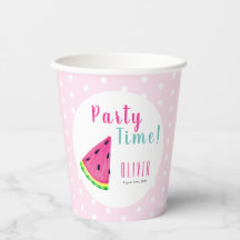 Schattige roze watermeloen meisjes verjaardag