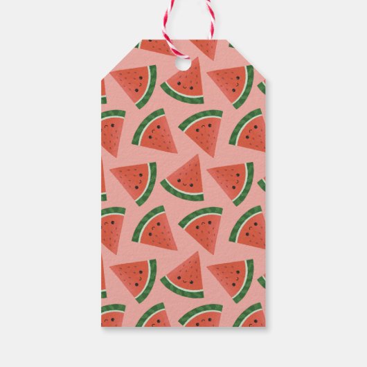 Schattige Roze Watermeloen School Classroom Valent Cadeaulabel (Achterkant)