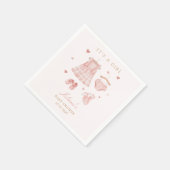 Schattige Roze Waterverf Boho Kleding Meisje Baby  Servet (Hoek)