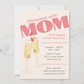 Schattige Roze, Waterverf Mimosas Moederdag Kaart (Voorkant)