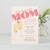 Schattige Roze, Waterverf Mimosas Moederdag Kaart (Staand voorkant)