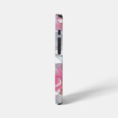 Schattige roze Wildflower iPhone hoesje| Roze bloe iPhone Hoesje (Linkerkant)