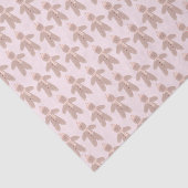 Schattige roze winter peperkoekmannetjes tissuepapier (Detail)