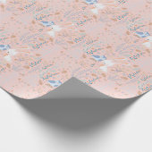 Schattige roze winterbos cadeaupapier (Hoek)