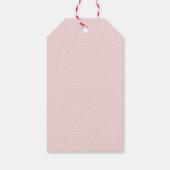 Schattige Roze Winterstad Moderne Kerstmis Cadeaulabel (Achterkant)