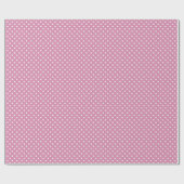 Schattige Roze Wit Polkadots Patroon Cadeaupapier (Vlak)
