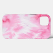 Schattige Roze Wit Textuur Tie Dye Case-Mate iPhone Case (Achterkant (horizontaal))