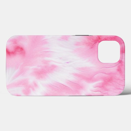 Schattige Roze Wit Textuur Tie Dye Case-Mate iPhone Case (Achterkant (horizontaal))