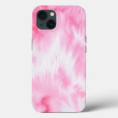 Schattige Roze Wit Textuur Tie Dye Case-Mate iPhone Case (Achterkant)