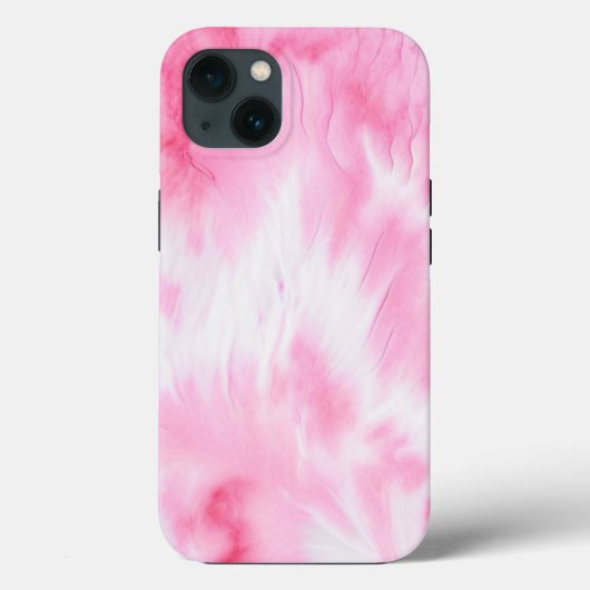 Schattige Roze Wit Textuur Tie Dye Case-Mate iPhone Case (Achterkant)