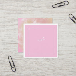 Schattige Roze Zakelijk Wenskaart Vierkante Visitekaartje
