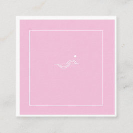 Schattige Roze Zakelijk Wenskaart Vierkante Visitekaartje