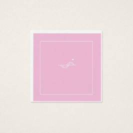 Schattige Roze Zakelijk Wenskaart Vierkante Visitekaartjes