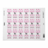 Schattige Roze Zebra Miniatuur Snoep Wrappers Etiket (Full Sheet)