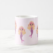 Schattige roze zeemeermin koffiemok (Center)