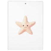 Schattige Roze Zeester Klembord (Achterkant)