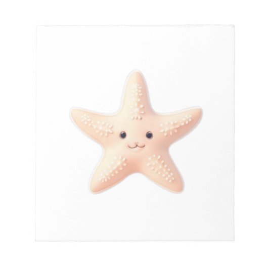 Schattige Roze Zeester Notitieblok (Voorkant)