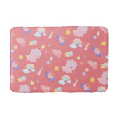 Schattige roze zoet dinosaurus regenboog pastel Pa Badmat (Voorkant)