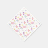 Schattige roze zoet dinosaurus regenboog pastel Pa Servet (Hoek)