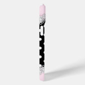 Schattige Roze Zwart Polka Dots High Heel Case-Mate iPhone Case (Achterkant / Rechts)