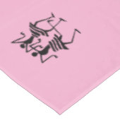 Schattige Roze, zwart Silhouette Celebration Tafelkleed (Gekanteld)