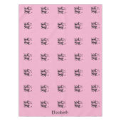 Schattige Roze, zwart Silhouette Celebration Tafelkleed (Voorkant)