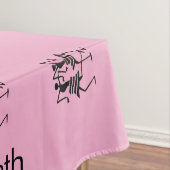 Schattige Roze, zwart Silhouette Celebration Tafelkleed (Voorbeeld)