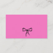 Schattige  Roze Zwarte Boog Luier Raffle Informatiekaartje (Achterkant)