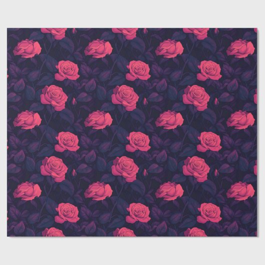 Schattige Rozen  inpakpapier (Vlak)