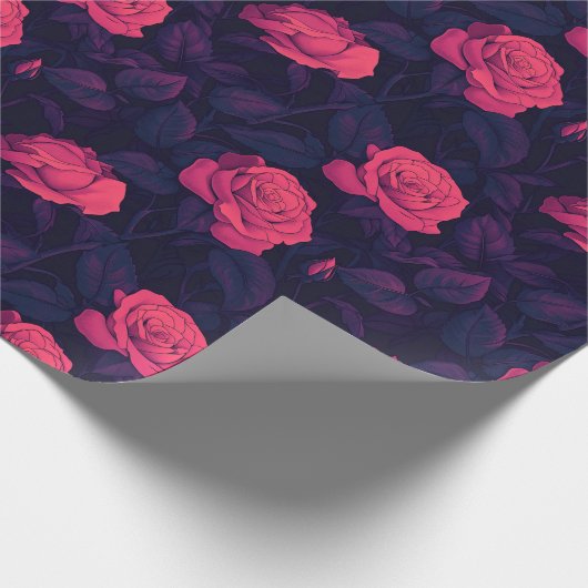 Schattige Rozen inpakpapier (Hoek)
