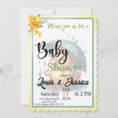 Schattige Rubber Duck Baby Douche Uitnodigingen (Achterkant)