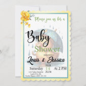 Schattige Rubber Duck Baby Douche Uitnodigingen (Voorkant)