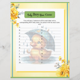 Schattige Rubber Duck Baby Jongensnaam Spel