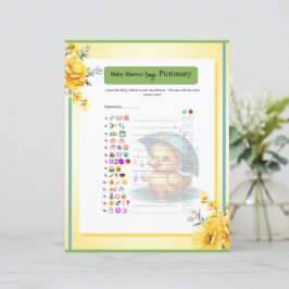 Schattige Rubber Duck Baby shower Emoji Game