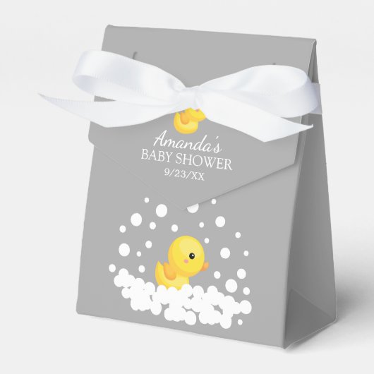 Schattige Rubber Duck Baby shower Favor Box Bedankdoosjes (Voorkant Zijde)
